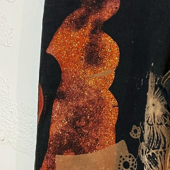 Vintage Y2K Y.O.Y.O. Black Abstract Design Jeans Sz-7 - Picture 4 of 11